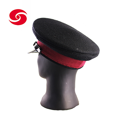 Men Army Office Hat With Chin Strap Military Peaked Cap