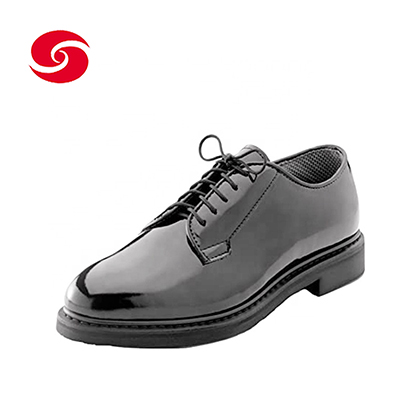 Army And Police Uniform Shiny Leather Military Officer Shoes