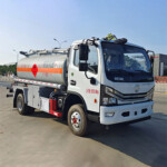 CXXM European standard tank mouth Q235 carbon steel 5-ton oil tanker fuel transport truck with oil pipe and fire extinguisher