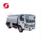CXXM European standard tank mouth Q235 carbon steel 5-ton oil tanker fuel transport truck with oil pipe and fire extinguisher